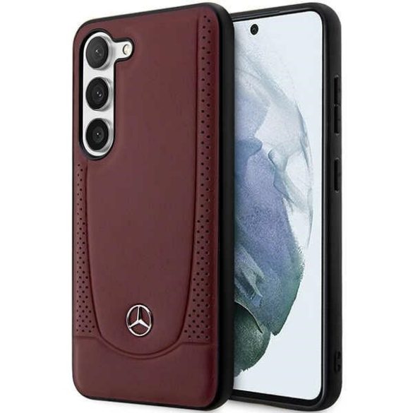 Mercedes MEHCS23SARMRE Samsung Galaxy S23 S911 piros keménytok bőr Urban Bengale