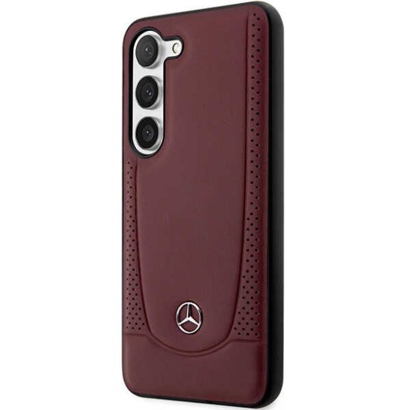 Mercedes MEHCS23SARMRE Samsung Galaxy S23 S911 piros keménytok bőr Urban Bengale