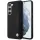 Etui BMW BMHCS23M22RDPK Samsung Galaxy S23+ S916 fekete keménytok bőr texturált és csíkos bőrrel