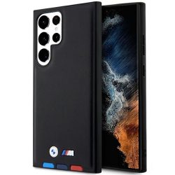   BMW BMHCS23L22PTDK Samsung Galaxy S23 UltraS918 fekete bőr bélyegző Tricolor tok