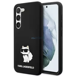   Karl Lagerfeld KLHCS23MSNCHBCK S23+ S916 fekete szilikon Choupette keménytok