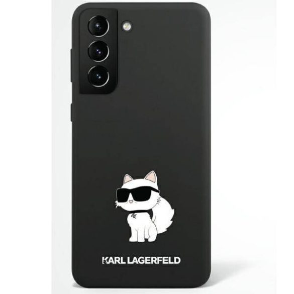 Karl Lagerfeld KLHCS23LSNCHBCK S23 Ultra S918 fekete szilikon Choupette keménytok