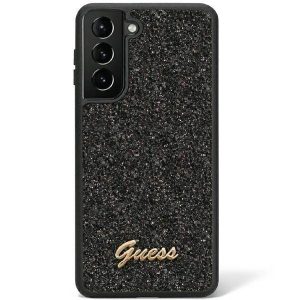 Guess GUHCS23SHGGSHHK S23 S911 fekete Glitter Script keménytok