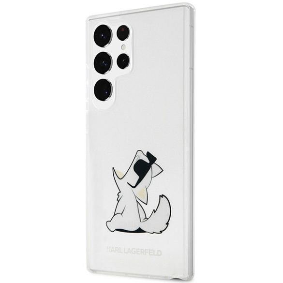 Karl Lagerfeld KLHCS23LCFNRC Samsung Galaxy S23 UltraS918 átlátszó keménytok Choupette Fun Karl Lagerfeld