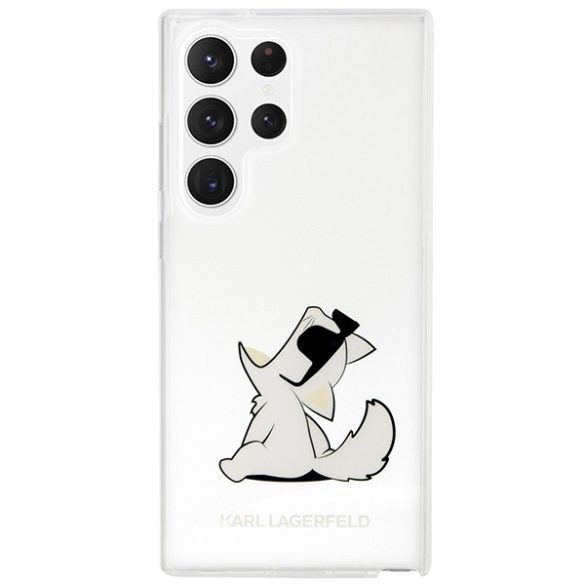 Karl Lagerfeld KLHCS23LCFNRC Samsung Galaxy S23 UltraS918 átlátszó keménytok Choupette Fun Karl Lagerfeld