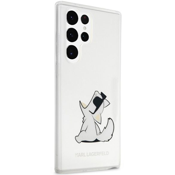Karl Lagerfeld KLHCS23LCFNRC Samsung Galaxy S23 UltraS918 átlátszó keménytok Choupette Fun Karl Lagerfeld