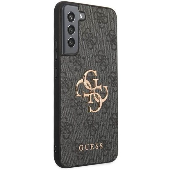 Guess GUHCS23M4GMGGR S23+ S916 szürke 4G nagy fém logós keménytok