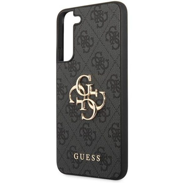Guess GUHCS23M4GMGGR S23+ S916 szürke 4G nagy fém logós keménytok
