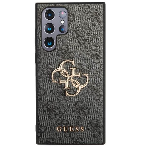 Guess GUHCS23L4GMGGR S23 Ultra S918 szürke 4G nagy fém logós keménytok