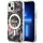 Guess GUHMP14MHCFWSK iPhone 14 Plus 6,7" fekete keménytok Flower MagSafe