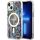 Guess GUHMP14SHLEOPWWB iPhone 14 / 15 / 13 6.1" kék keménytok Leopard MagSafe