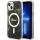 Guess GUHMP14MHTMRSK iPhone 14 Plus 6,7" fekete keménytok Golden Marble MagSafe