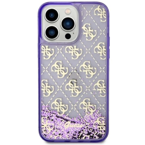 Guess GUHCP14XLC4PSGU iPhone 14 Pro Max 6.7" lila keménytok folyékony Glitter 4G Transculent iPhone 14 Pro Max 6.7" lila keménytok