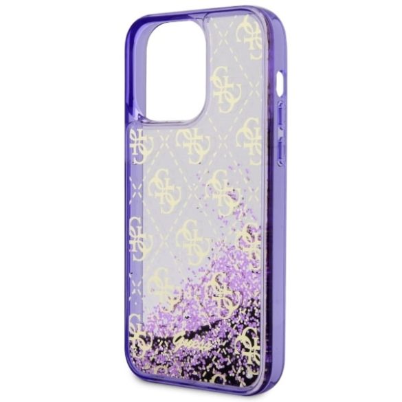 Guess GUHCP14XLC4PSGU iPhone 14 Pro Max 6.7" lila keménytok folyékony Glitter 4G Transculent iPhone 14 Pro Max 6.7" lila keménytok