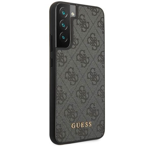 Guess GUHCS23SG4GFGR S23 S911 szürke 4G fém arany logós keménytok