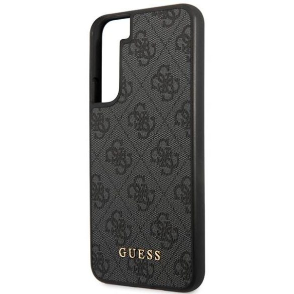 Guess GUHCS23MG4GFGR S23+ S916 szürke 4G fém arany logós keménytok