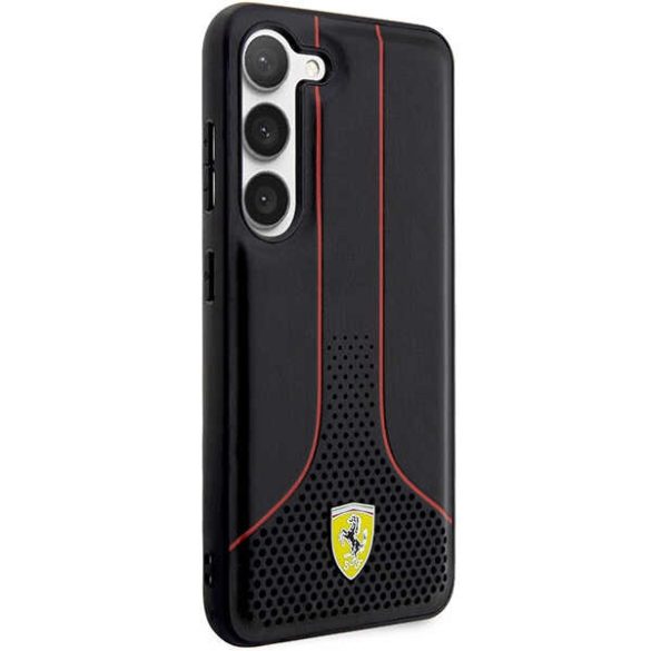 Ferrari FEHCS23MPCSK Samsung Galaxy S23+ S916 fekete keménytok perforált 296 P