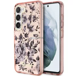   Guess GUHCS23MHCFWSP Samsung Galaxy S23+ S916 rózsaszín keménytok virág kollekció
