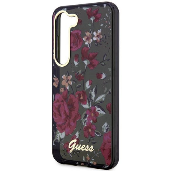 Guess GUHCS23MHCFWSA Samsung Galaxy S23+ S916 zöld/khaki keménytok virág kollekció