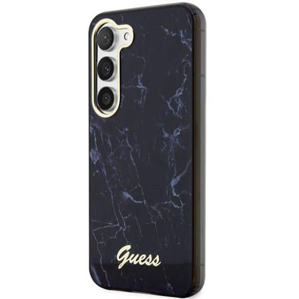 Guess GUHCS23SPCUMAK Samsung Galaxy S23 S911 fekete keménytok  Márvány