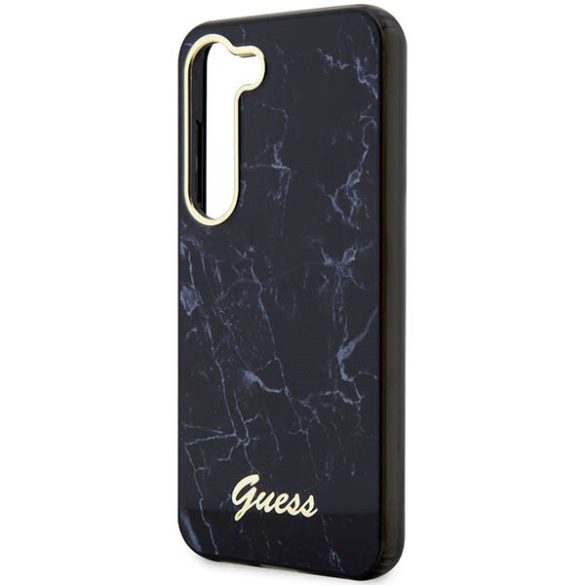 Guess GUHCS23SPCUMAK Samsung Galaxy S23 S911 fekete keménytok  Márvány