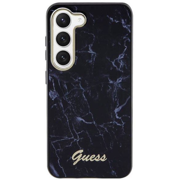 Guess GUHCS23MPCUMAK Samsung Galaxy S23 +S916 fekete keménytok Márvány