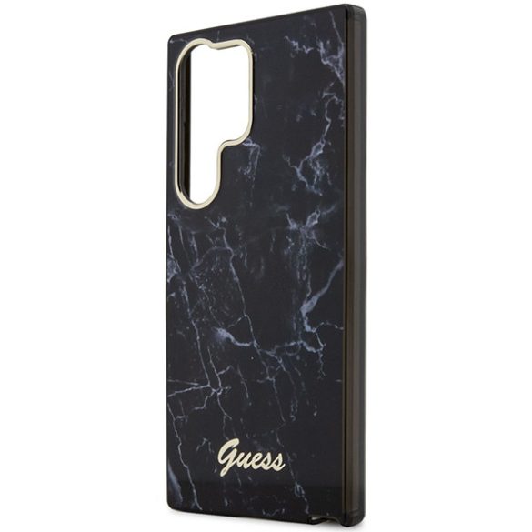 Guess GUHCS23LPCUMAK Samsung Galaxy S23 UltraS918 fekete keménytok Márvány