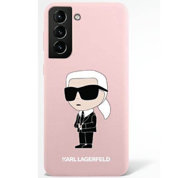 Karl Lagerfeld KLHCS23MSNIKBCP S23+ S916 rózsaszín szilikon ikonikus keménytok