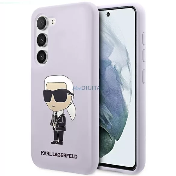 Karl Lagerfeld KLHCS23MSNIKBCU S23+ S916 lila szilikon ikonikus keménytok