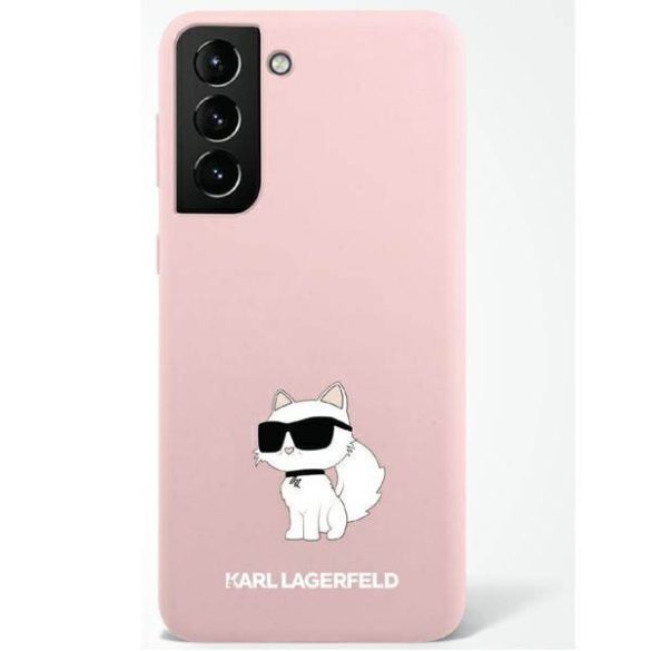 Karl Lagerfeld KLHCS23MSNCHBCP S23+ S916 rózsaszín szilikon Choupette keménytok