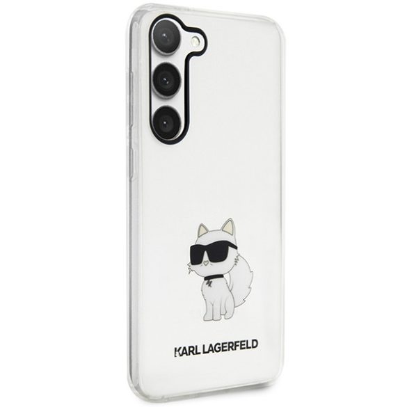 Karl Lagerfeld KLHCS23SHNCHTCT Samsung Galaxy S23 S911 átlátszó keménytok ikonikus Choupette