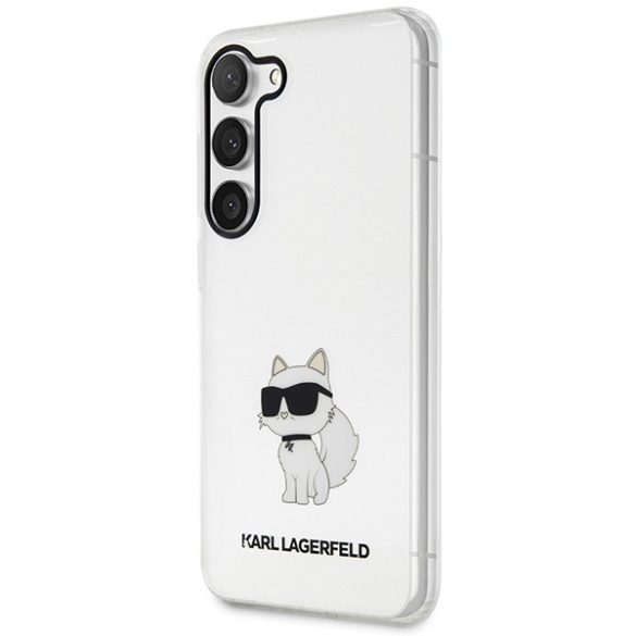 Karl Lagerfeld KLHCS23MHNCHTCT Samsung Galaxy S23+ S916 átlátszó keménytok ikonikus Choupette ikonikus
