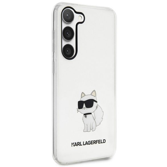 Karl Lagerfeld KLHCS23MHNCHTCT Samsung Galaxy S23+ S916 átlátszó keménytok ikonikus Choupette ikonikus