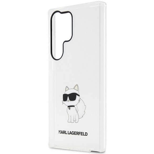 Karl Lagerfeld KLHCS23LHNCHTCT Samsung Galaxy S23 UltraS918 átlátszó keménytok ikonikus Choupette