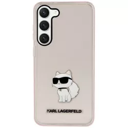   Karl Lagerfeld KLHCS23SHNCHTCP Samsung Galaxy S23 S911 rózsaszín keménytok ikonikus Choupette