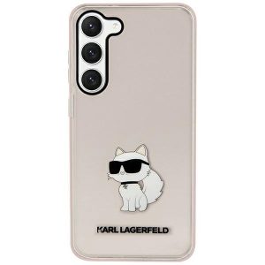 Karl Lagerfeld KLHCS23SHNCHTCP Samsung Galaxy S23 S911 rózsaszín keménytok ikonikus Choupette