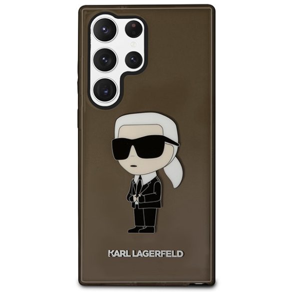 Karl Lagerfeld KLHCS23LHNIKTCK Samsung Galaxy S23 UltraS918 fekete keménytok ikonikus Karl Lagerfeld