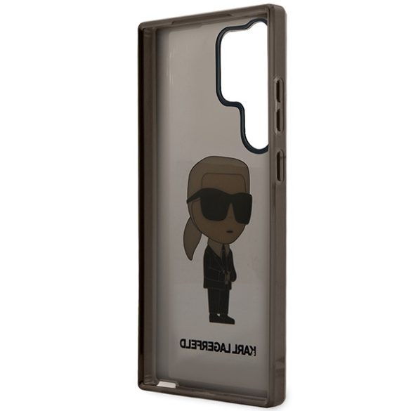 Karl Lagerfeld KLHCS23LHNIKTCK Samsung Galaxy S23 UltraS918 fekete keménytok ikonikus Karl Lagerfeld