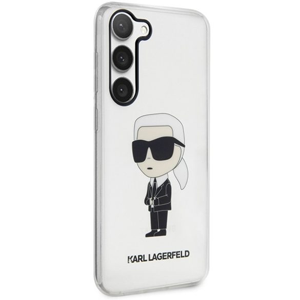 Karl Lagerfeld KLHCS23SHNIKTCT Samsung Galaxy S23 S911 átlátszó keménytok ikonikus Karl Lagerfeld