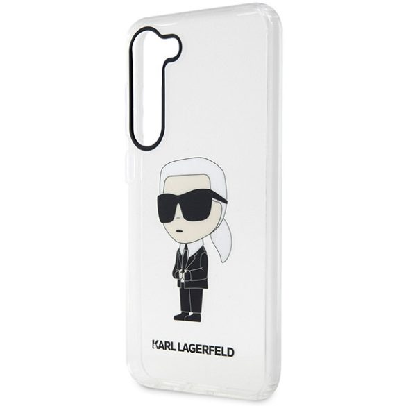 Karl Lagerfeld KLHCS23SHNIKTCT Samsung Galaxy S23 S911 átlátszó keménytok ikonikus Karl Lagerfeld