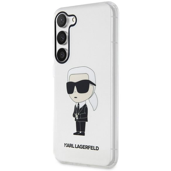 Karl Lagerfeld KLHCS23MHNIKTCT Samsung Galaxy S23+ S916 átlátszó keménytok ikonikus Karl Lagerfeld