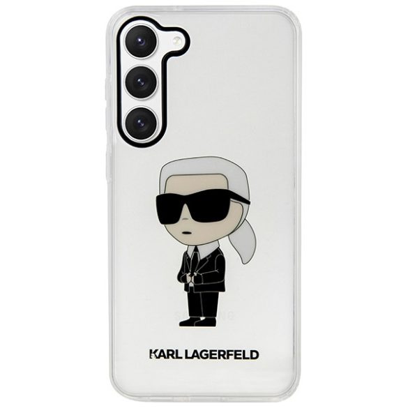 Karl Lagerfeld KLHCS23MHNIKTCT Samsung Galaxy S23+ S916 átlátszó keménytok ikonikus Karl Lagerfeld