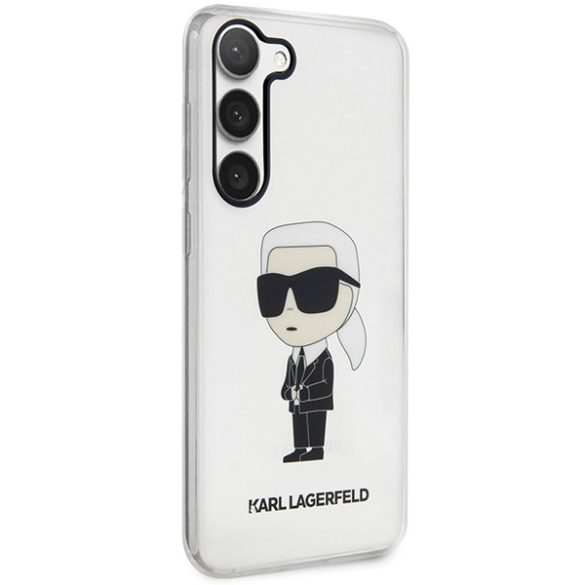 Karl Lagerfeld KLHCS23MHNIKTCT Samsung Galaxy S23+ S916 átlátszó keménytok ikonikus Karl Lagerfeld