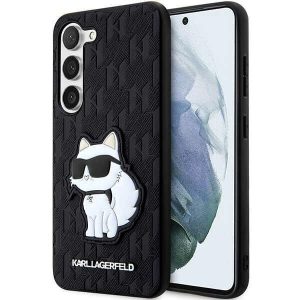 Karl Lagerfeld KLHCS23MSAKLHCPK Samsung Galaxy S23+ S916 keménytok fekete Saffiano Monogram Choupette