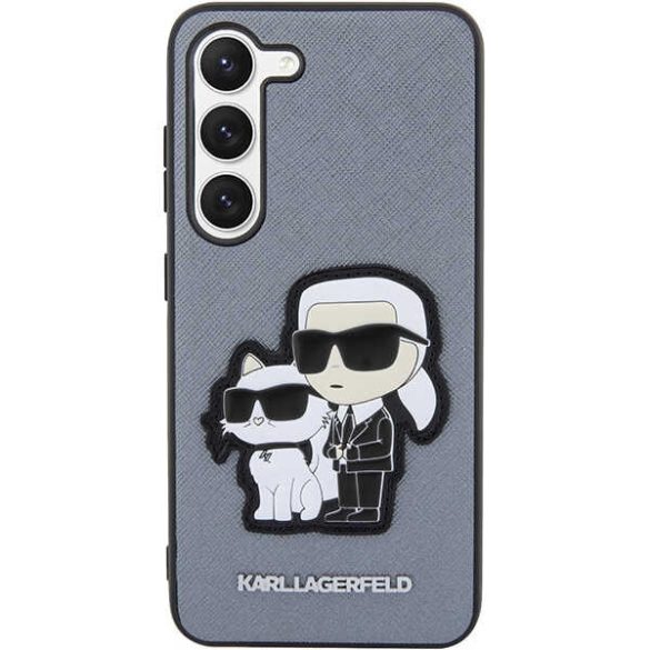 Karl Lagerfeld KLHCS23SSANKCPG Samsung Galaxy S23 S911 keménytok szürke Saffiano Karl & Choupette