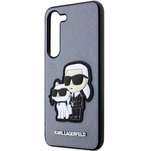 Karl Lagerfeld KLHCS23SSANKCPG Samsung Galaxy S23 S911 keménytok szürke Saffiano Karl & Choupette