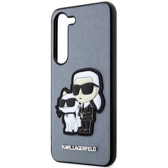 Karl Lagerfeld KLHCS23MSANKCPG Samsung Galaxy S23+ S916 keménytok szürke Saffiano Karl & Choupette