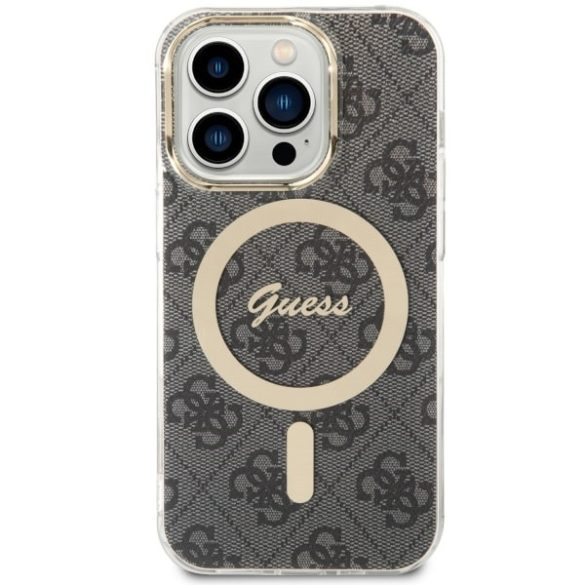 Guess GUHMP14LH4STK iPhone 14 Pro 6.1" fekete keménytok 4G MagSafe