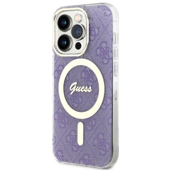 Guess GUHMP14LH4STU iPhone 14 Pro 6.1" lila keménytok 4G MagSafe