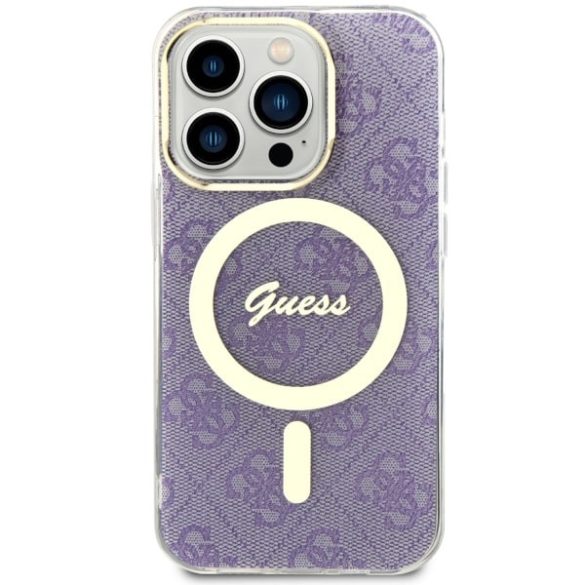 Guess GUHMP14LH4STU iPhone 14 Pro 6.1" lila keménytok 4G MagSafe